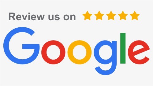 Logo of Google, text above says "Review us on Google"