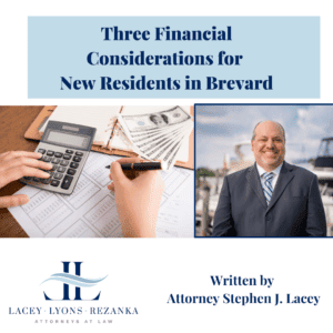 Three Financial Considerations before moving to Brevard